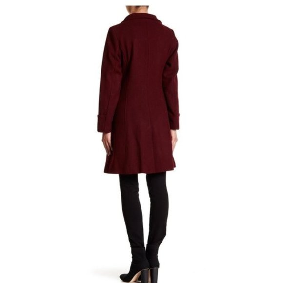 Trina Turk Fiona Asymmetrical Wool Blend Coat - Picture 3 of 10